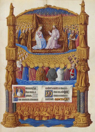 The Very Rich Hours of the Duke of Berry, 126r fólió - Paradicsom alkotó: Unbekannt