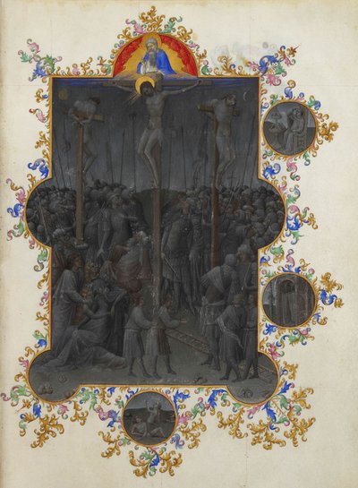 Les Très Riches Heures duc de Berry, Folio 153r – Krisztus halála alkotó: Unbekannt
