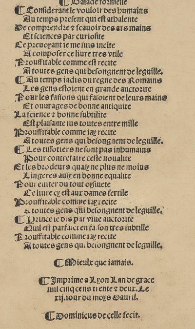Librettó nouellamete Domenico da Sera mester számára komponált ... minden s ... műve, 1532. április 12. alkotó: Unbekannt