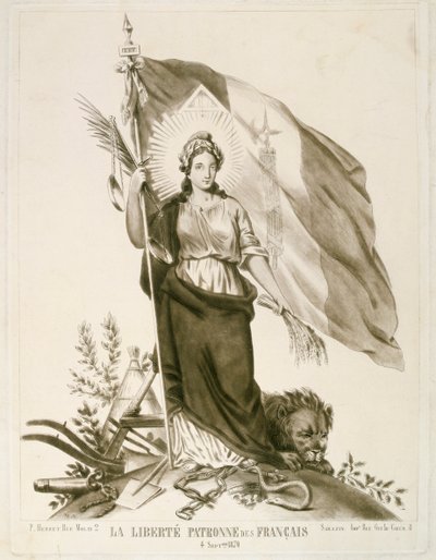 Liberty, a franciák védőszentje, 1870 alkotó: Unbekannt