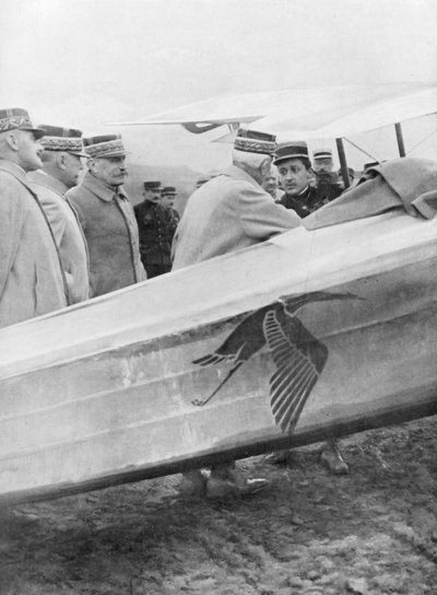 Georges Guynemer hadnagy találkozó francia tábornokokkal, 1917. február 19-én alkotó: Unbekannt