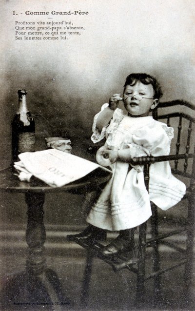 Mint a nagypapa, francia képeslap, c1900 alkotó: Unbekannt