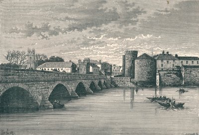 Limerick – Thomond Bridge és King Johns Castle, 1896 alkotó: Unbekannt
