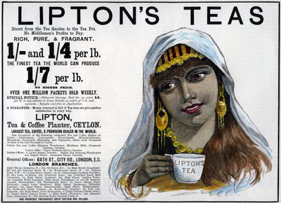 Liptons Teas reklám, 1893 alkotó: Unbekannt