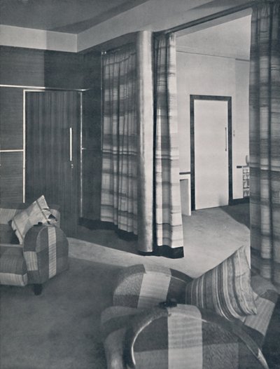 Nappali egy londoni házban, tervezte: Raymond McGrath, A.R.I.B.A., 1936 alkotó: Unbekannt