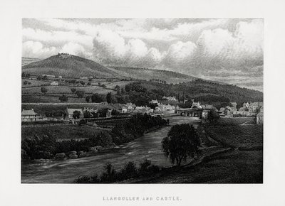 Llangollen és kastély, Denbighshire, Észak-Wales, 1896 alkotó: Unbekannt