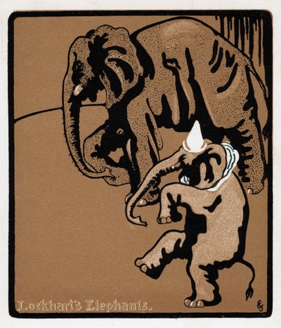 Lockharts elefántok, 19. század alkotó: Unbekannt