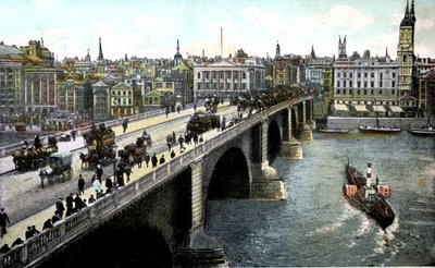 London Bridge After The 1904 Widening, London, 20. század alkotó: Unbekannt