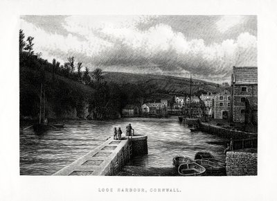 Looe Harbour, Cornwall, Anglia, 1896 alkotó: Unbekannt