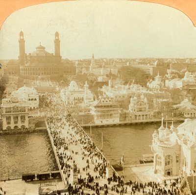 Északra nézve az Eiffel-toronyból, Párizsi Kiállítás, 1902. alkotó: Unbekannt