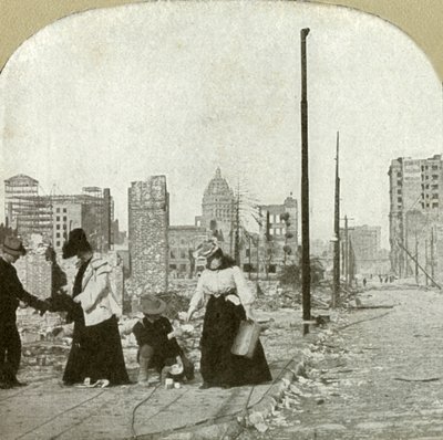 Keletre nézve a sarokból Ellis és Jones – Magas épület, The San Francisco Call, 1906. alkotó: Unbekannt