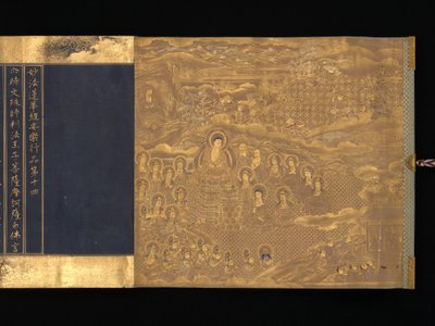 Lotus Sutra, 12. és 14. fejezet, kb. 1667. alkotó: Unbekannt