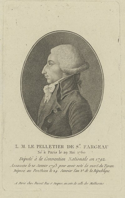 Louis-Michel Le Peletier, Saint-Fargeau márki 1760-1793, 1790-es évek. alkotó: Unbekannt