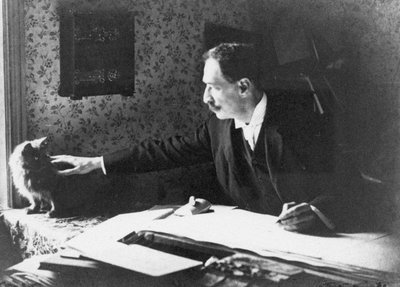 Louis Wain a rajzasztalánál, 1890-es évek alkotó: Unbekannt