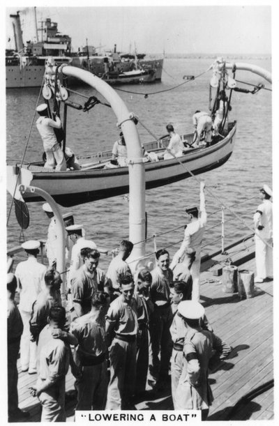Csónak leeresztése, HMS Devonshire, 1937 alkotó: Unbekannt
