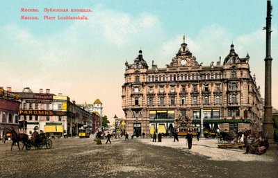 Lubjanka tér, Moszkva, Oroszország, c1890-c1905. alkotó: Unbekannt