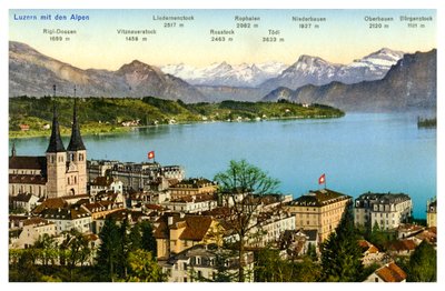 Luzern és az Alpok, Svájc, XX. század alkotó: Unbekannt