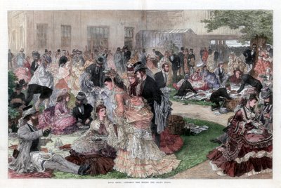 Ebédidő a lelátó mögött, Ascot versenyek, 1872 alkotó: Unbekannt