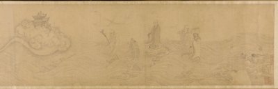 Luohanok átkelés a tengeren, Ming-dinasztia, XV-XVI. alkotó: Unbekannt