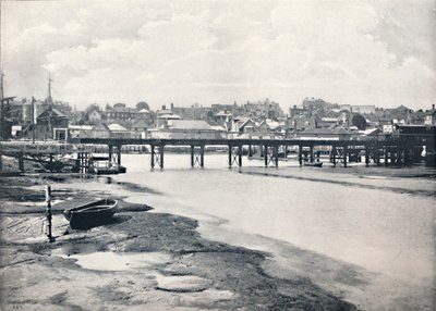Lymington - A híd és a város, a folyótól, 1895 alkotó: Unbekannt