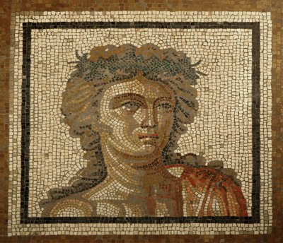Lyon, Auvergne régió, Rhone Alpes, Rhone megye. 69000 Bacchus-Dionüszosz mozaik. Tavaszi részlet alkotó: Unbekannt