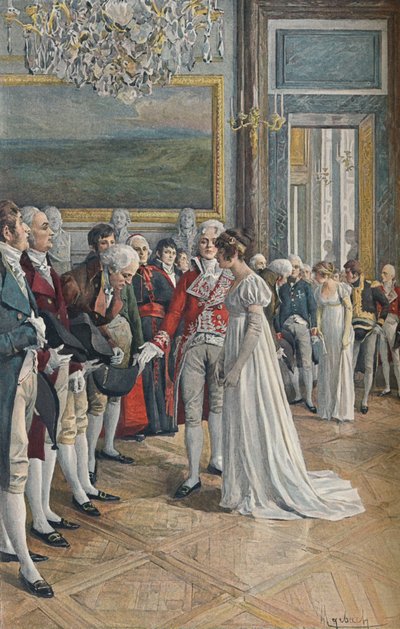 Madame Bonaparte nagyköveteket fogad a Tuileriákban, 1896 alkotó: Unbekannt