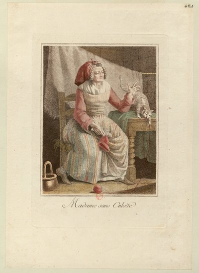 Madame Sans-Culotte, 1794 körül. alkotó: Unbekannt