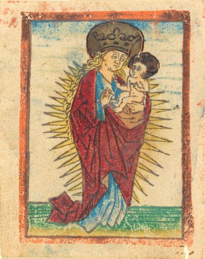 Madonna és gyermeke dicsőségben, c. 1475. alkotó: Unbekannt