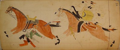 Maffet Ledger: Két indián lovakkal, kb. 1874-81. alkotó: Unbekannt