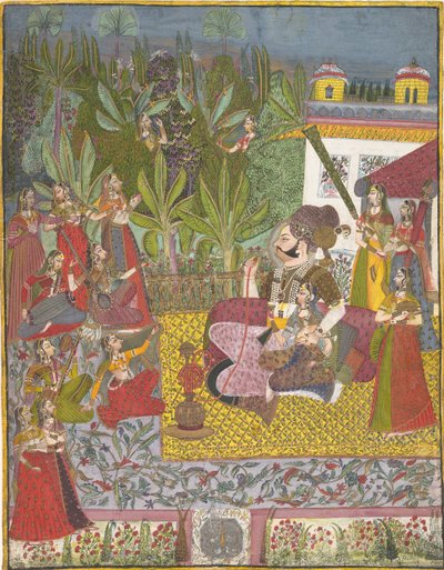 Maharaja Bijay Singh a háremében, kb. 1770. alkotó: Unbekannt