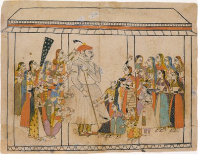 Maharaja Raj Singh Hölgyei imádták, kb. 1710-20. alkotó: Unbekannt