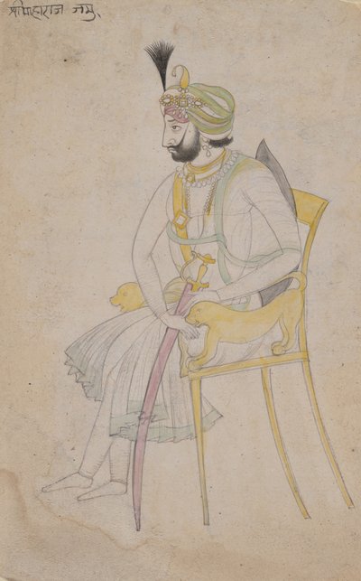 Maharaja Ranbir Singh, K. 1860-80. alkotó: Unbekannt