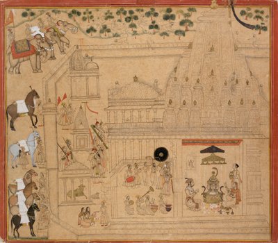 Maharana Amar Singh, Mewar az Eklingji templomban, 1705 alkotó: Unbekannt