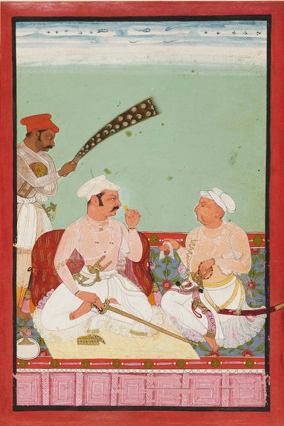 Maharao Ratan Singh udvaroncokkal, 1670 alkotó: Unbekannt