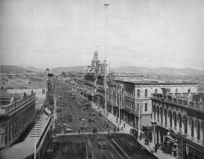 Main Street, Los Angeles, California, 1897. alkotó: Unbekannt