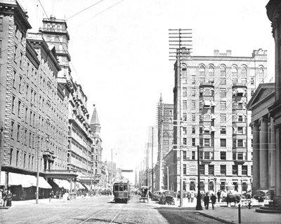 Main Street, Rochester, New York állam, USA, 1900. alkotó: Unbekannt
