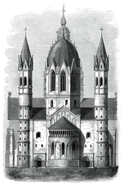 Mainzi katedrális, Rajna, Németország, 12. és 13. század, 1870 alkotó: Unbekannt