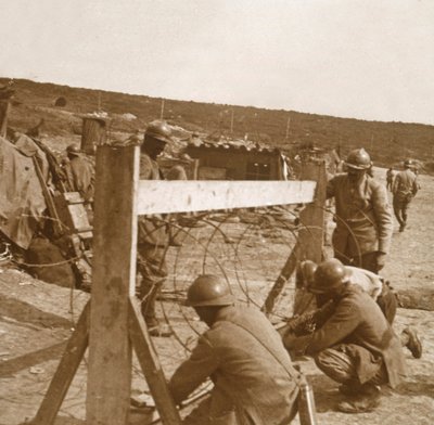 Szögesdrót készítés, c1914-c1918 alkotó: Unbekannt