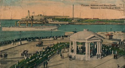 Malecon és Morro kastély, Havanna, Kuba, 1920 alkotó: Unbekannt