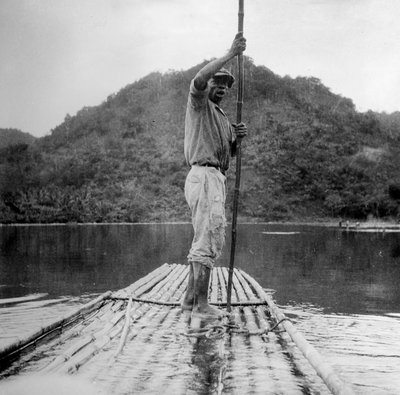 Ember egy tutajon, Kingston, Jamaica, 1931 alkotó: Unbekannt