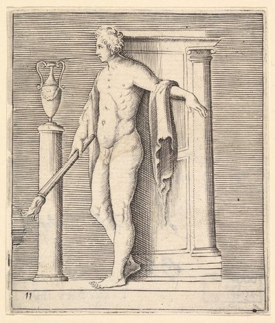 Ember fáklyával a templomajtóban, megjelent kb. 1599-1622. alkotó: Unbekannt