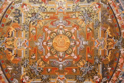 Mandalon Thangka, Bhaktapur, Nepál alkotó: Unbekannt