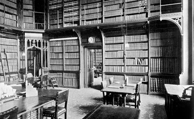 Térképszoba, House of Commons Library, Westminster palota, London, 1905 alkotó: Unbekannt