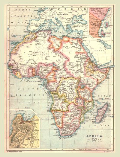 Afrika térkép, 1902. alkotó: Unbekannt