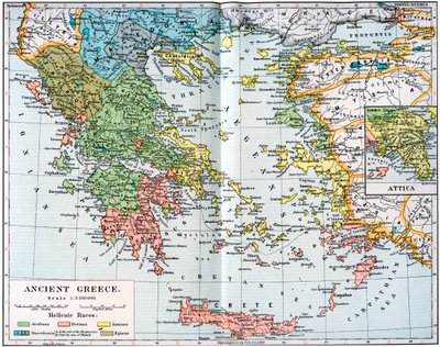 Az ókori Görögország térképe, 1902 alkotó: Unbekannt