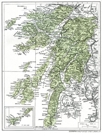 Karte von Argyllshire, 1924-1926 von Unbekannt