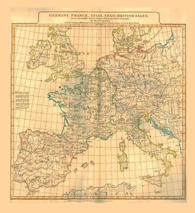 Európa térkép, 1821. alkotó: Unbekannt