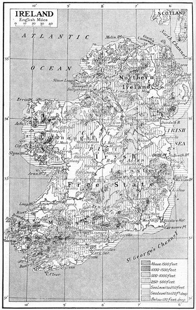 Írország térképe, 1930-as évek alkotó: Unbekannt