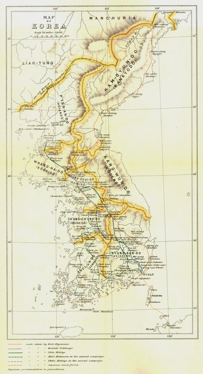 Korea térképe, 1903. alkotó: Unbekannt