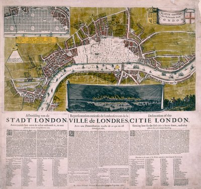London térkép, 1666 alkotó: Unbekannt